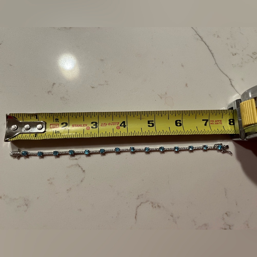 Zales topaz and white sapphire tennis Bracelet - Picture 6 of 6